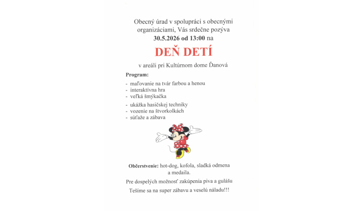 Deň detí 30.05.2026