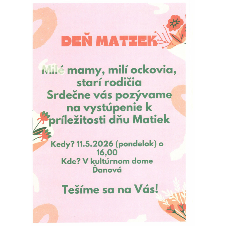 Deň matiek 11.5.2026