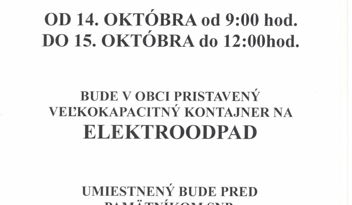 Aktuality / Zber elektroodpadu - foto