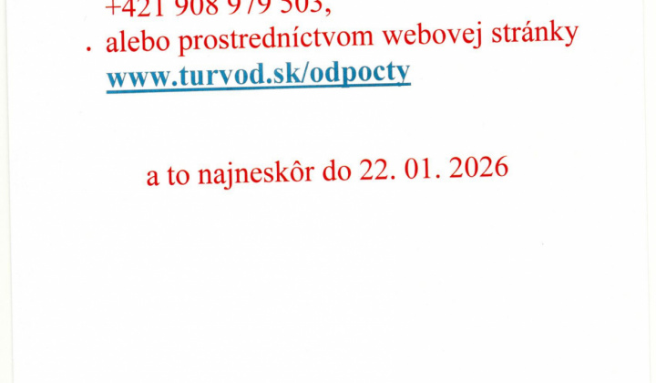 Aktuality / OZNAM Turčianska vodárenská spoločnosť - foto