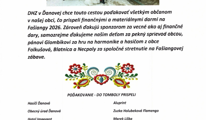 Aktuality / Poďakovanie fašiangy - foto