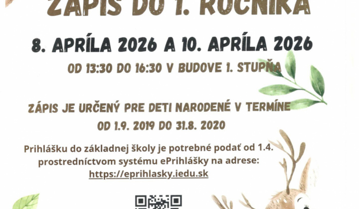 Aktuality / Zápis do 1. ročníka ZŠ Benice - foto