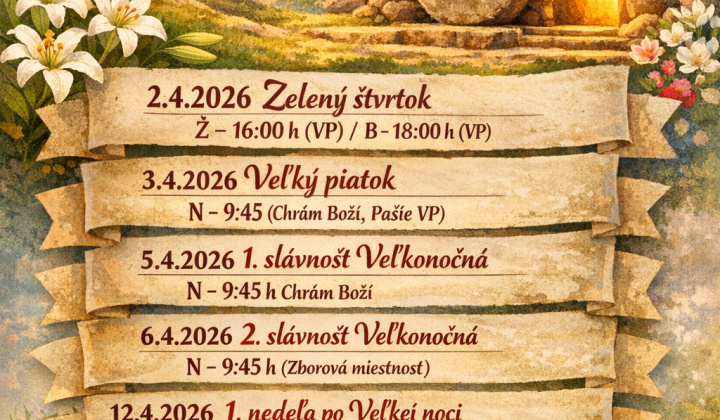 Aktuality / Rozpis služieb božích ECAV Necpaly - foto