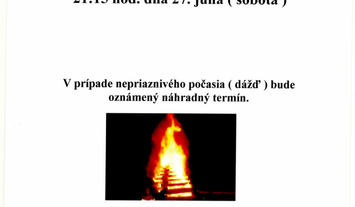 Aktuality / Pálenie Jánskej vatry - foto