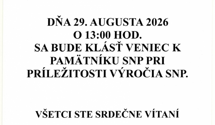 Aktuality / SNP 29.8.2026 - foto