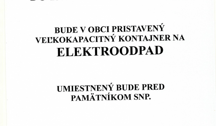 Aktuality / Zber elektroodpadu - foto